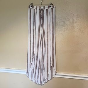 Charm U Striped Harem Pants with lining